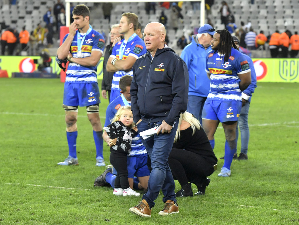 CAPE TOWN, SOUTH AFRICA - MAY 27: Stormers looking dejected after loosing the final during the United Rugby Championship final match between DHL Stormers and Munster at DHL Stadium on May 27, 2023 in Cape Town, South Africa.
