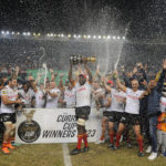 Toyota Cheetahs celebrating during the 2023 Currie Cup Final between the Cheetahs and the Pumas at Toyota Stadium in Bloemfontein, Free State on 24 June 2023 © Charle Lombard/BackpagePix