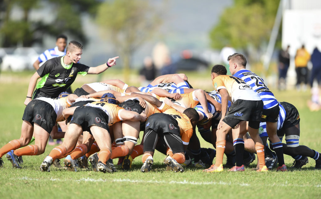 PAARL, SOUTH AFRICA - JUNE 26: General view during the match between DHL WP XV and Free State XV on day 1 of the SA Rugby U16 Grant Khomo Week at Hoer Landbouskool Boland on June 26, 2023 in Paarl, South Africa. (