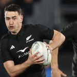 AUCKLAND, NEW ZEALAND - JULY 15: Will Jordan of the All Blacks  (C) during The Rugby Championship match between the New Zealand All Blacks and South Africa Springboks at Mt Smart Stadium on July 15, 2023 in Auckland, New Zealand. (Photo by Fiona Goodall/Getty Images)