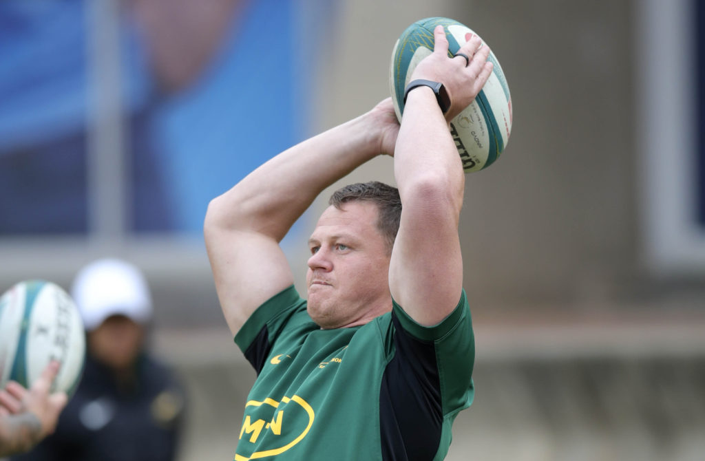 Deon Fourie of South Africa during the 2023 Castle Lager Rugby Championship Springbok training session at Loftus Stadium Field B in Pretoria on 20 July 2023