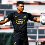 TOULON, FRANCE - SEPTEMBER 07: Kurt-Lee Arendse of South Africa during the South Africa men's national rugby team training session at Stade Mayol on September 07, 2023 in Toulon, France. (Photo by Steve Haag/Gallo Images)