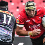 JOHANNESBURG, SOUTH AFRICA - OCTOBER 21: Willem Alberts of the Lions with the ball during the United Rugby Championship match between Emirates Lions and DHL Stormers at Emirates Airline Park on October 21, 2023 in Johannesburg, South Africa. (Photo by Sydney Seshibedi/Gallo Images)