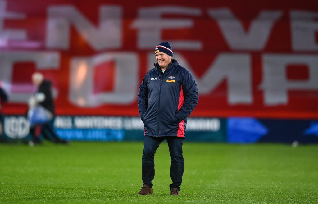Limerick , Ireland - 18 November 2023; DHL Stormers head coach John Dobson before the United Rugby Championship match between Munster and DHL Stormers at Thomond Park in Limerick. (Photo By David Fitzgerald/Sportsfile via Getty Images)