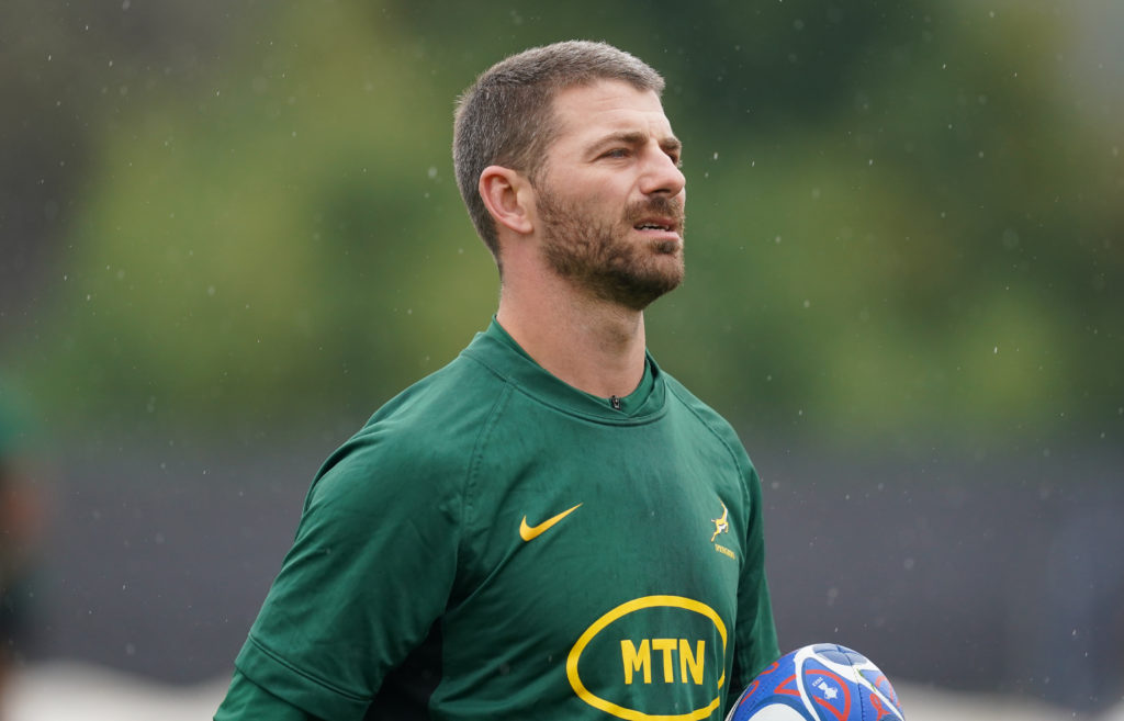 South Africa's Willie Le Roux during a training session at Stade des Fauvettes in Domont near Paris. Picture date: Monday October 23, 2023.