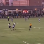 Watch: No tee? No issue for clever goal-kicker