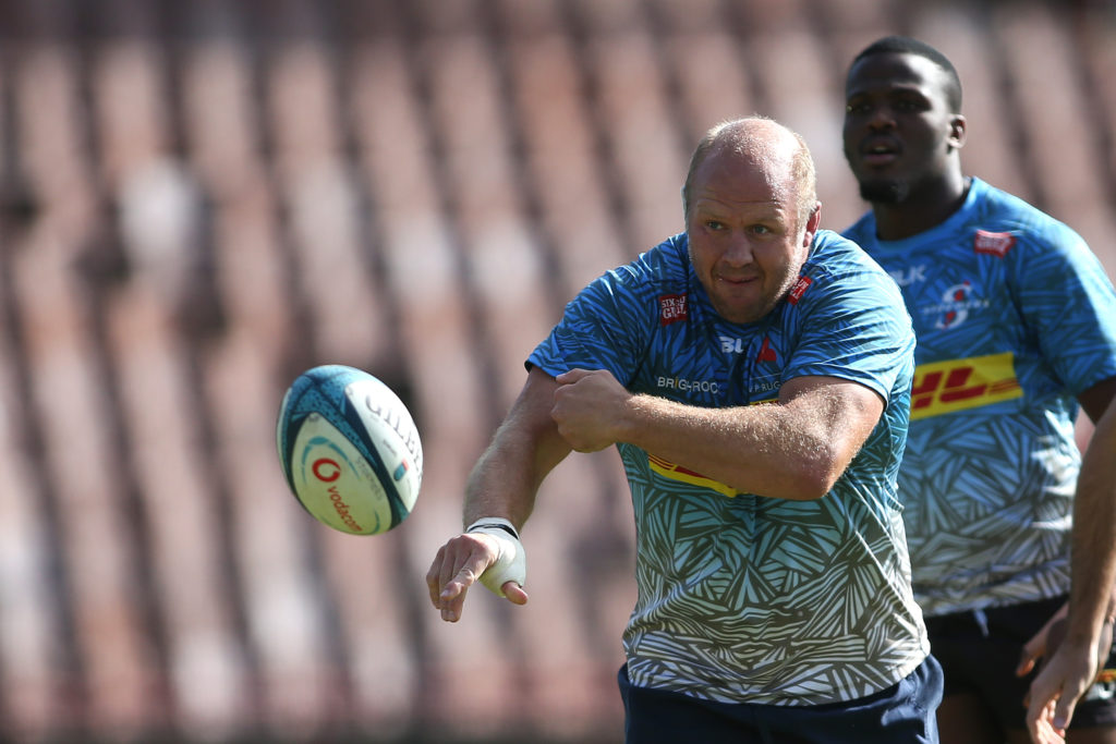 Brok Harris during the Stormers training session held at the Danie Craven Stadium in Stellenbosch on 31 May 2022 ©Shaun Roy/BackpagePix