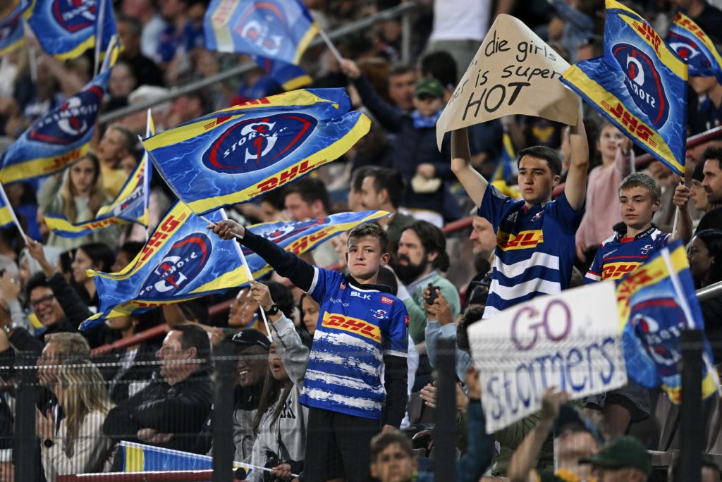 Stormers fans during the 2023 United Rugby Championship game between the Stormers and Zebre at Danie Craven Stadium in Stellenbosch on 2 December 2023 ©Ryan Wilkisky/BackpagePix