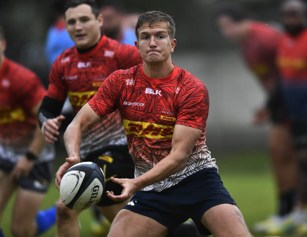 CAPE TOWN, SOUTH AFRICA - MAY 30: Flyhalf Jurie Matthee during the DHL Western Province training session at High Performance Centre on May 30, 2023 in Cape Town, South Africa.