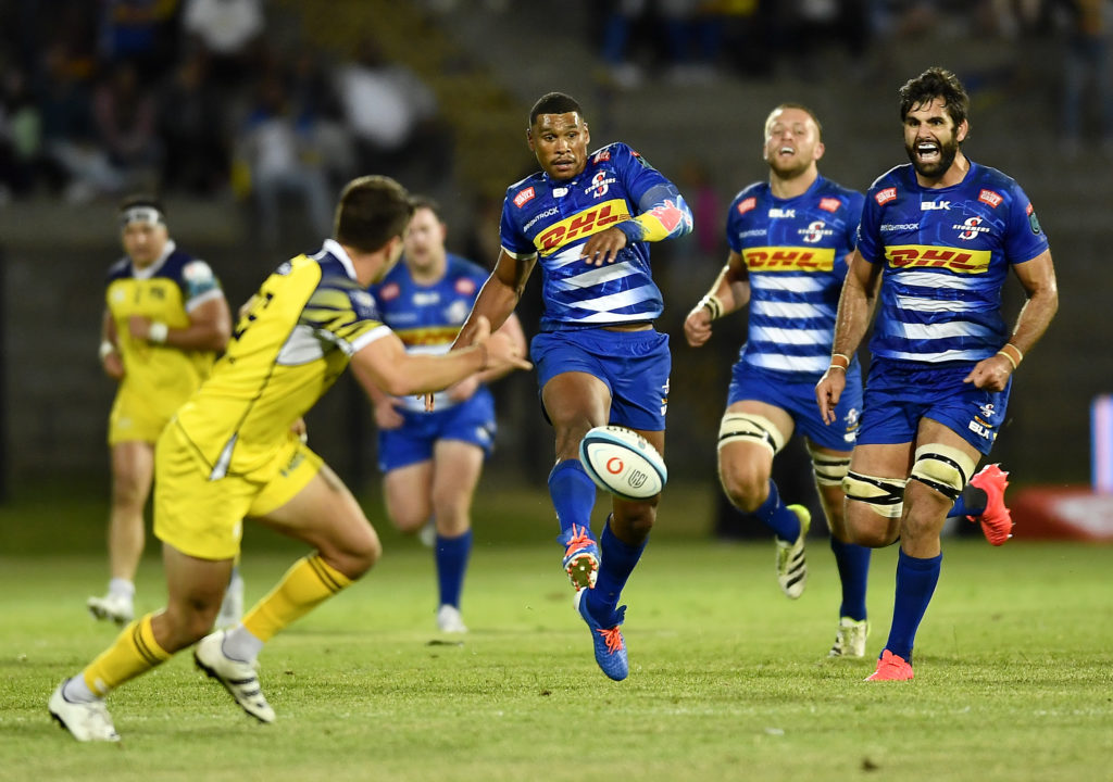STELLENBOSCH, SOUTH AFRICA - DECEMBER 02: Damian Willemse of the Stormers during the United Rugby Championship match between DHL Stormers and Zebre at Danie Craven Stadium on December 02, 2023 in Stellenbosch, South Africa.