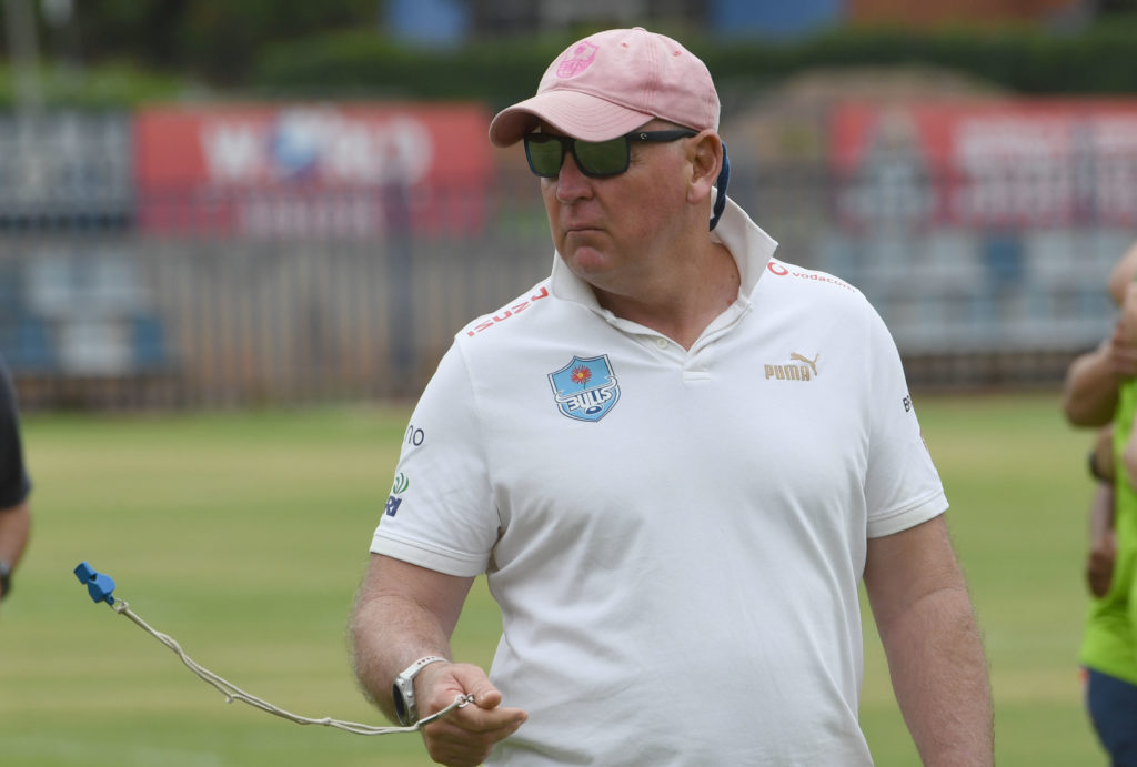 PRETORIA, SOUTH AFRICA - DECEMBER 07: Jake White - Director of Rugby of the Bulls during the Vodacom Bulls training session at Loftus Versfeld, B Field on December 07, 2023 in Pretoria, South Africa.