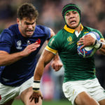 Mandatory Credit: Photo by Matthieu Mirville/DPPI/Shutterstock (14151422e) Damian PENAUD of France and Cheslin KOLBE of South Africa during the World Cup 2023, Quarter-final rugby union match between France and South Africa on October 15, 2023 at Stade de France in Saint-Denis near Paris, France - Photo Matthieu Mirville / DPPI RUGBY - WORLD CUP 2023 - 1/4 - FRANCE v SOUTH AFRICA, , Saint-Denis, France - 15 Oct 2023