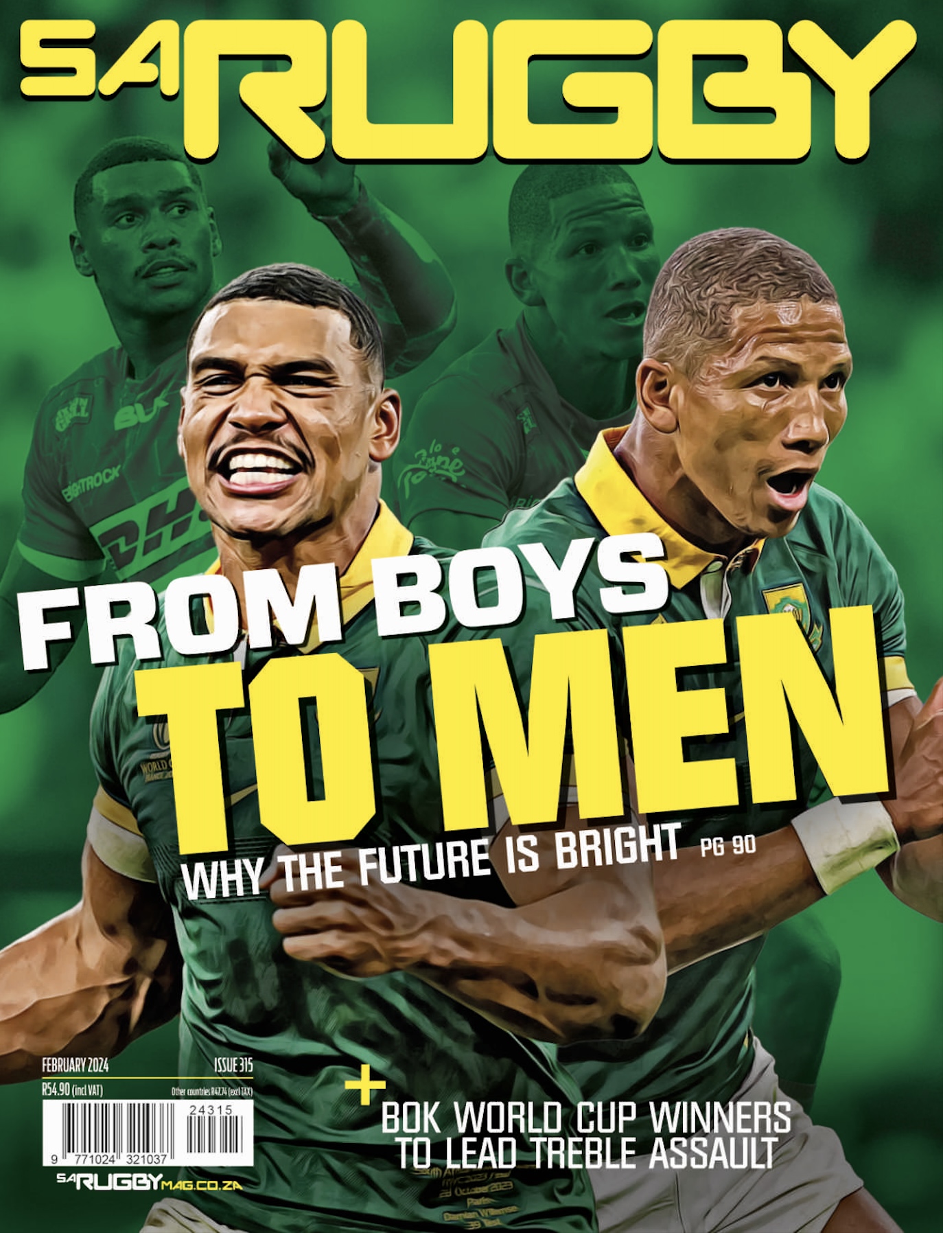 SA Rugby magazine cover February 2024