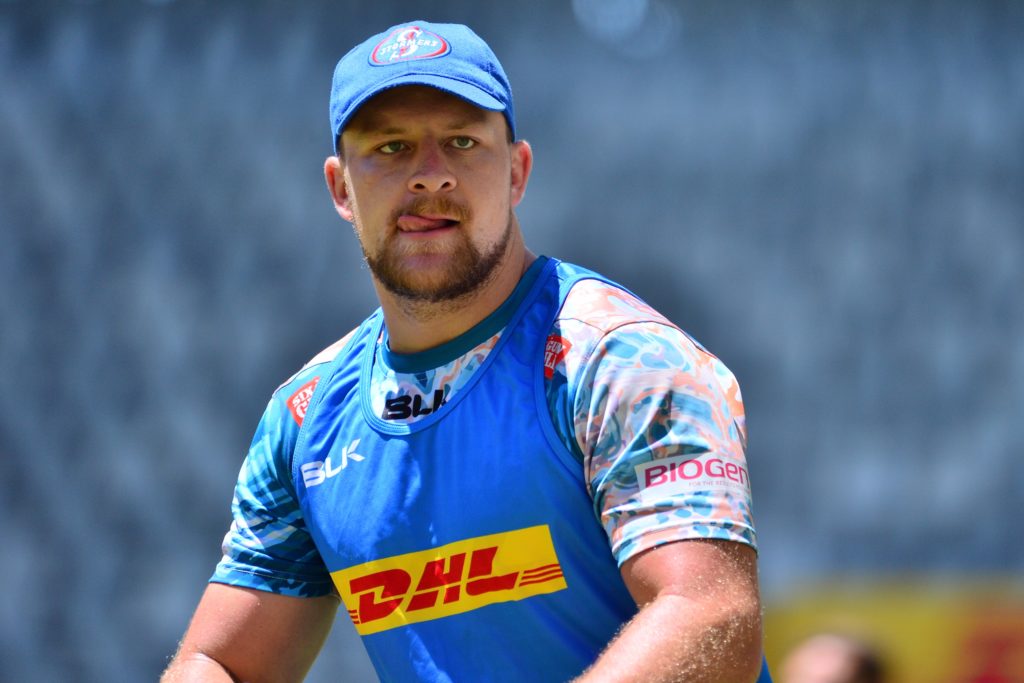CAPE TOWN, SOUTH AFRICA - JANUARY 10: Andre-Hugo Venter during the DHL Stormers training session at DHL Stadium on January 10, 2024 in Cape Town, South Africa.