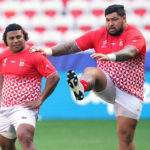Photo: Adam Davy/PA/BackpagePix Tonga's Ben Tameifuna (right) during the Captain's Run at the Stade de Nice, France. Picture date: Saturday September 23, 2023.