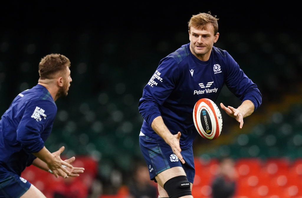 Photo: David Davies/PA/BackpagePix Scotland's Richie Gray during a team run at the Principality Stadium, Cardiff. Picture date: Friday February 2, 2024.