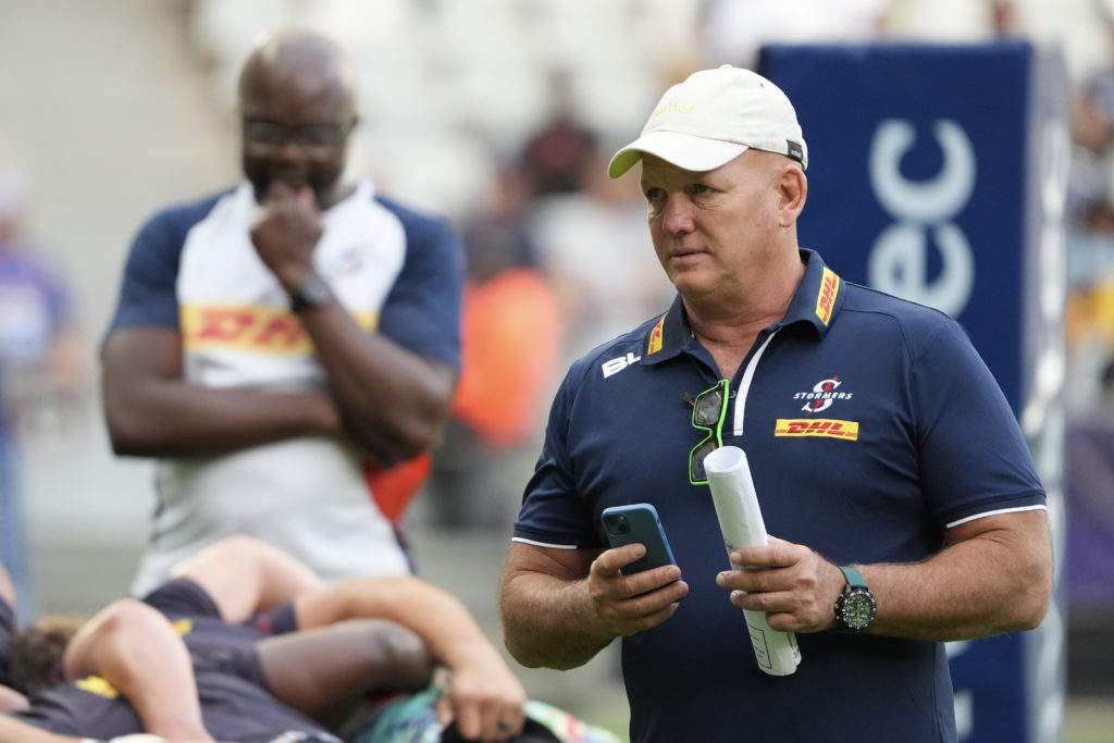 Stormers coach John Dobson ahead of the Investec Champions Cup 2023/24 game between the Stormers and Sale at Cape Town Stadium on 13 January 2024 ©Nic Bothma/BackpagePix