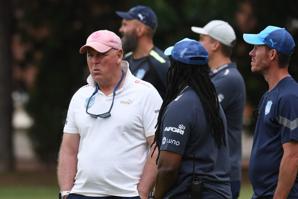 PRETORIA, SOUTH AFRICA - DECEMBER 07: Jake White - Director of Rugby of the Bulls during the Vodacom Bulls training session at Loftus Versfeld, B Field on December 07, 2023 in Pretoria, South Africa. (Photo by Lee Warren/Gallo Images)