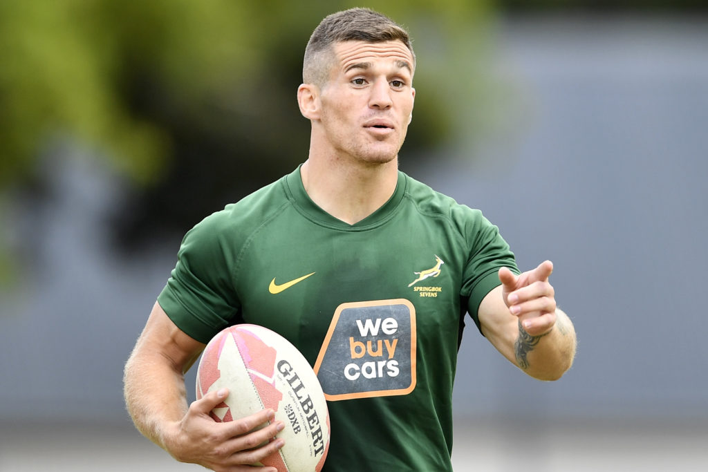 STELLENBOSCH, SOUTH AFRICA - FEBRUARY 09: Ricardo Duarttee during the South Africa national men's sevens team training session at Stellenbosch Academy of Sport on February 09, 2024 in Stellenbosch, South Africa. (Photo by Ashley Vlotman/Gallo Images)