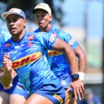CAPE TOWN, SOUTH AFRICA - FEBRAURY 27: Damian Willemse during the DHL Stormers Training Session at High Performance Centre on February 27, 2024 in Cape Town, South Africa. (Photo by Grant Pitcher/Gallo Images)