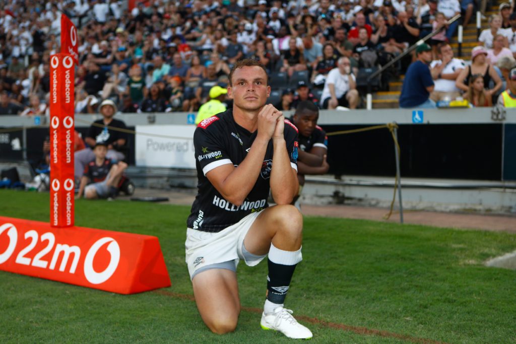 Mandatory Credit: Photo by Steve Haag Sports/INPHO/Shutterstock (14287794bz) Hollywoodbets Sharks vs Emirates Lions. Curwin Bosch of the Hollywoodbets Sharks BKT United Rugby Championship, Hollywoodbets Kings Park, Durban, South Africa - 06 Jan 2024