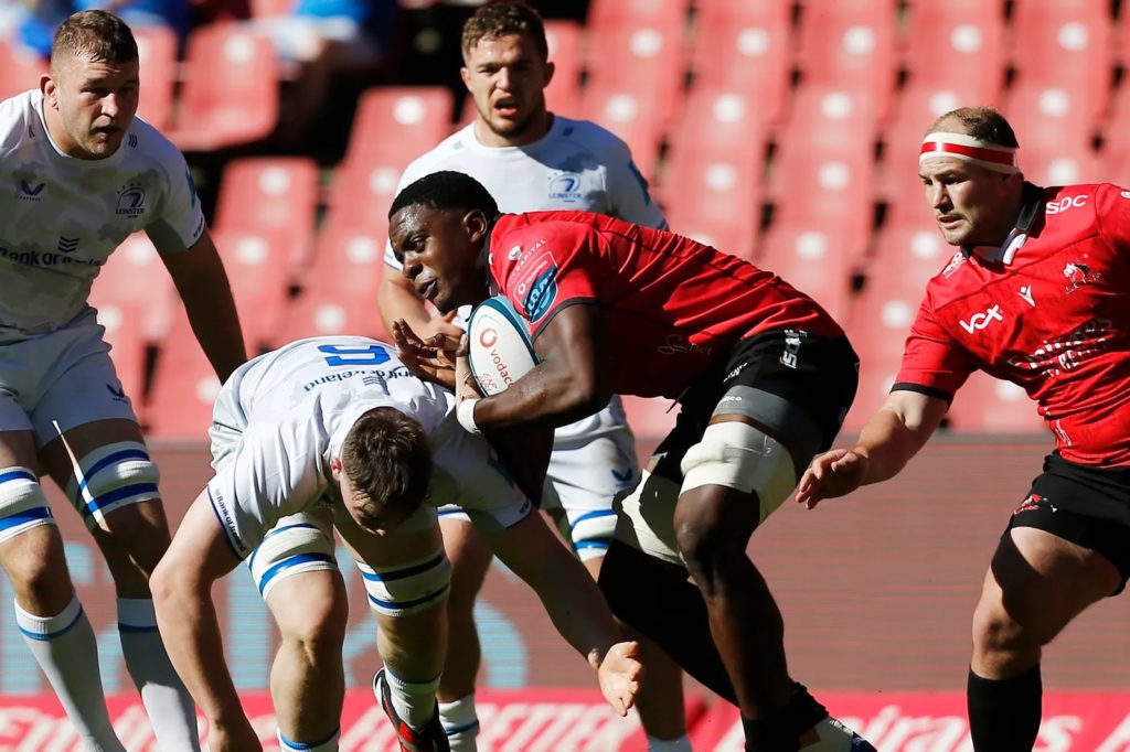 Emmanuel Tshituka in action for the Lions