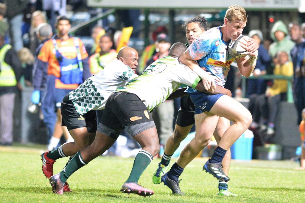 GEORGE, SOUTH AFRICA - SEPTEMBER 02: Chris Hollis of the Stormers during the United Rugby Championship warm up match between DHL Stormers and SWD Eagles at Outeniqua Park on September 02, 2022 in George, South Africa. (Photo by Mark Ward/Gallo Images)