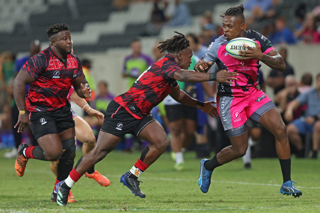NELSPRUIT, SOUTH AFRICA - MARCH 29: Phiko Sobahle of the Airlink Pumas in action during the 2024 SA Cup match between Airlink Pumas and Eastern Province at Mbombela Stadium on March 29, 2024 in Nelspruit, South Africa. (Photo by Johan Orton/Gallo Images)