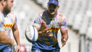 CAPE TOWN, SOUTH AFRICA - APRIL 05: Salmaan Moerat during the DHL Stormers captain's run at DHL Stadium on April 05, 2024 in Cape Town, South Africa. (Photo by Cole Cruickshank/Gallo Images)