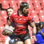 JOHANNESBURG, SOUTH AFRICA - OCTOBER 05: Edwill Van Der Merwe of the Lions with the ball during the United Rugby Championship match between Emirates Lions and Edinburgh at Emirates Airline Park on October 05, 2024 in Johannesburg, South Africa. (Photo by Sydney Seshibedi/Gallo Images)